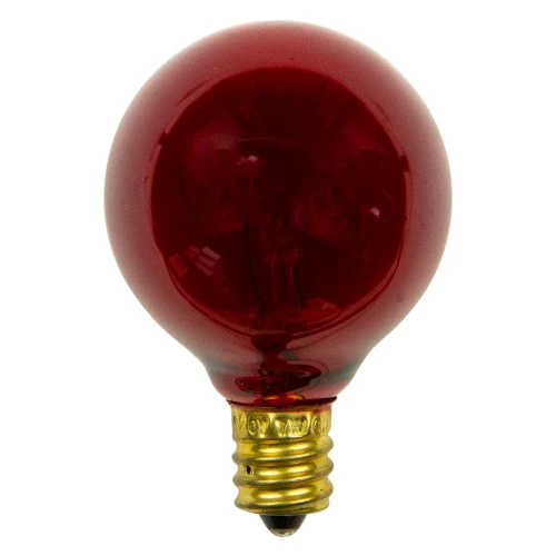 Northlight Pack Of 25 Transparent G40 Red Christmas Replacement Bulbs 4 Northlight Pack Of 25 Transparent G40 Red Christmas Replacement Bulbs - Image 2