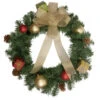 Northlight Pre-Lit Pine Cone And Gifts Artificial Christmas Wreath, 24-Inch, Warm Clear LED Lights -Northlight northlight s04190 updated 54917.1661886211