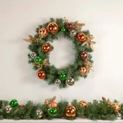 Northlight Green Foliage With Ornaments Artificial Christmas Wreath, 24-Inch, Unlit -Northlight northlight s04202 s04204 style 06855.1659648248
