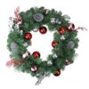 Northlight Red And Silver Ornaments Artificial Christmas Wreath - 24-Inch, Unlit -Northlight northlight s84851 36317.1665580318