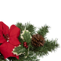 Northlight 6' X 9" Red Pre-Decorated Poinsettia And Pine Cone Artificial Christmas Garland - Unlit -Northlight northlight s84897 2 updated 78536.1665611927