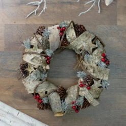 Northlight Pine Cones, Birch And Berries Artificial Christmas Wreath, 13-Inch, Unlit 6 Northlight Pine Cones, Birch And Berries Artificial Christmas Wreath, 13-Inch, Unlit -Northlight northlight sh36193 2 92256.1588355264