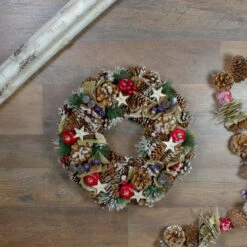 Northlight Frosted Berries, Fruit And Pine Cone Artificial Christmas Wreath - 10.5-Inch, Unlit -Northlight northlight sh36226 4 59514.1587643942
