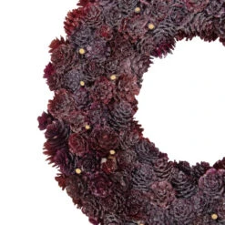 Northlight 12.5" Burgundy Glitter Pine Cone Artificial Christmas Wreath - Unlit 7 Northlight 12.5" Burgundy Glitter Pine Cone Artificial Christmas Wreath - Unlit -Northlight northlight sh36241 1 57476.1665610432