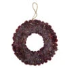 Northlight 12.5" Burgundy Glitter Pine Cone Artificial Christmas Wreath - Unlit -Northlight northlight sh36241 86733.1665610432