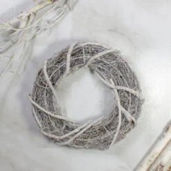 Northlight 13.5" Rustic White Twig Artificial Christmas Wreath - Unlit -Northlight northlight sh36255 3 17494.1588355177