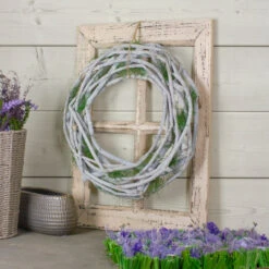Northlight Twig And Moss White Artificial Spring Wreath - 14-Inch, Unlit -Northlight northlight sh75087 02 83669.1620236927