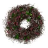 Northlight Frosted Brown Twig With Leaves And Berries Artificial Christmas Wreath - 13-Inch, Unlit -Northlight northlight sh86370 42049.1588368912