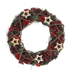 Northlight Apples And Berries With Stars Artificial Christmas Wreath,13-Inch, Unlit -Northlight northlight sh86392 3 41686.1602682571