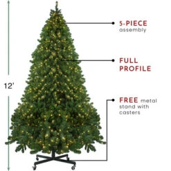 Northlight 12' Pre-Lit Full Olympia Pine Artificial Christmas Tree - Warm White Lights -Northlight northlight th28353 thumbnail 1 53446.1604542624