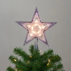Kurt Adler 11" Lighted Silver Star With Cut-Out Design Christmas Tree Topper - Clear Lights -Northlight northlight ul1212 c 3 25670.1588414685