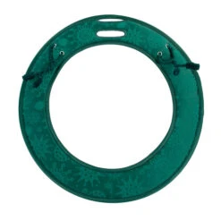 Northlight 30" Oversized Green Snowflake Christmas Wreath Deluxe Door Saver With Ties