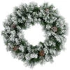 Northlight 36" Snowy Flocked Angel Pine With Pine Cones Artificial Christmas Wreath - Unlit -Northlight northlight v039812c20v03982 01 74155.1690469256