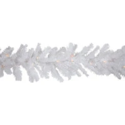 Northlight 9' X 8" Pre-Lit Snow White Artificial Christmas Garland, Clear Lights -Northlight northlight v158582c20v158572c20gb16048 02 67487.1691247505