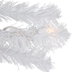 Northlight 9' X 8" Pre-Lit Snow White Artificial Christmas Garland, Clear Lights -Northlight northlight v158582c20v158572c20gb16048 04 93401.1691247506