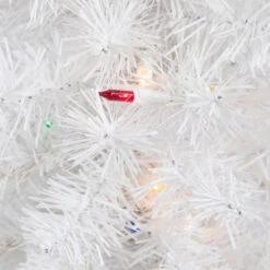 Northlight 18" Pre-Lit Snow White Artificial Christmas Tree, Multi Lights -Northlight northlight v15865 04 10896.1691074597