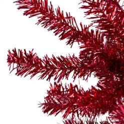 Northlight 4.5' Metallic Red Tinsel Artificial Christmas Tree - Unlit -Northlight northlight v27326 3 27437.1587644031