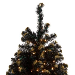 Northlight Pre-Lit LED Black Crystal Pine With Gold Glitter Artificial Christmas Tree - 7.5 Ft Clear Lights 10 Northlight Pre-Lit LED Black Crystal Pine With Gold Glitter Artificial Christmas Tree - 7.5 Ft Clear Lights -Northlight northlight v27364 2 58309.1665610428