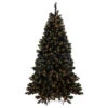 Northlight Pre-Lit LED Black Crystal Pine With Gold Glitter Artificial Christmas Tree - 7.5 Ft Clear Lights -Northlight northlight v27364 37340.1588356235