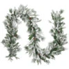 Northlight 9' X 14" Pre-Lit Flocked Mixed Rosemary Emerald Pine Artificial Christmas Garland - Clear LED Lights -Northlight northlight v27389 001 60007.1690642415