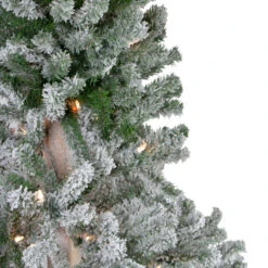Northlight 6' Pre-Lit Flocked Alpine Artificial Christmas Tree, Clear Lights -Northlight northlight v27441 1updated 90452.1671699958