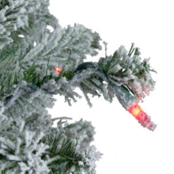 Northlight Set Of 3 Pre-Lit Slim Flocked Alpine Artificial Christmas Trees 6' - Multicolor Lights -Northlight northlight v27442 4 61306.1665696781