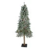 Northlight 6' Pre-Lit Flocked Alpine Artificial Christmas Tree - Multi Lights -Northlight northlight v27442updated 44217.1665519658