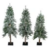 Northlight Set Of 3 Slim Flocked Alpine Artificial Christmas Trees 6' - Unlit -Northlight northlight v27447 57719.1588358965