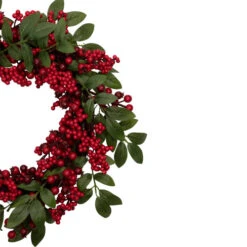 Northlight Lush Berry And Leaf Artificial Christmas Wreath, 18-Inch, Unlit -Northlight northlight vm02191 2 updated 94116.1665580044