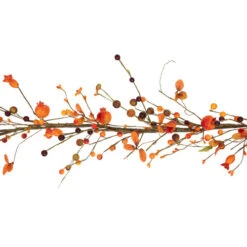 Northlight 5' X 6" Fall Harvest Berries And Leaves Twig Artificial Garland, Unlit -Northlight northlight vm02195 02 13353.1696003613