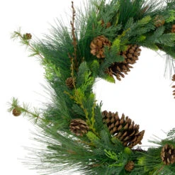 Northlight 28" Long Needle And Pine Cones Artificial Christmas Wreath - Unlit -Northlight northlight vm26526 1 68231.1588355764