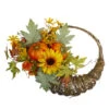 Northlight Cornucopia And Sunflower With Pumpkins Artificial Thanksgiving Wreath - 20-Inch, Unlit -Northlight northlight vm26548 53994.1665519661
