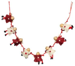 Northlight 4" X 26" Red And Beige Angel Dolls Christmas Garland - Unlit -Northlight northlight wu86299 3 68179.1600737674