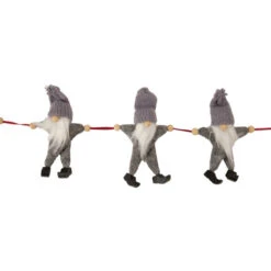 Northlight 30" Gray And White Knit Gnome Novelty Christmas Garland -Northlight northlight wu86353gray 2 updated2022 15324.1665610428