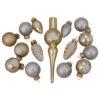 Northlight 15ct Gold 2-Finish Glass Christmas Tree Topper And Ornament Set 5.5" -Northlight northlight wy27599 34477.1588402547