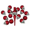Northlight 15ct Red And White Frosted Tree Topper With Christmas Ball Ornaments -Northlight northlight wy27600 84035.1665432996