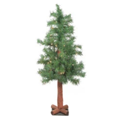 Northlight 3' Pre-Lit Medium Woodland Alpine Artificial Christmas Tree - Clear Lights