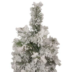Northlight Set Of 3 Slim Flocked Alpine Artificial Christmas Trees 5' - Unlit -Northlight northlight ynt775 fk 2 updated 47487.1657129359