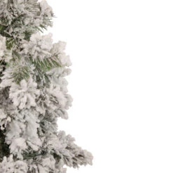 Northlight Set Of 3 Slim Flocked Alpine Artificial Christmas Trees 5' - Unlit -Northlight northlight ynt775 fk 3 updated 17358.1657129359