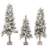Northlight Set Of 3 Slim Flocked Alpine Artificial Christmas Trees 5' - Unlit -Northlight northlight ynt775 fk updated 54616.1657129358
