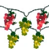 Northlight 5-Count Red And Green Grape Cluster String Light Set, 8ft Brown Wire -Northlight northlight ys18884 1 48518.1665433297