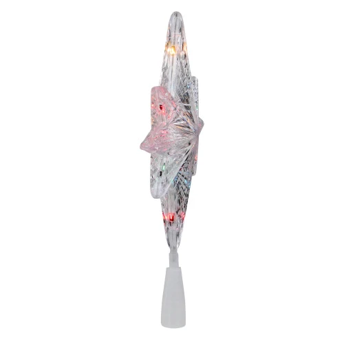 Northlight 11" Lighted Clear 8 Point Star Of Bethlehem Christmas Tree Topper - Multicolor Lights 5 Northlight 11" Lighted Clear 8 Point Star Of Bethlehem Christmas Tree Topper - Multicolor Lights - Image 3