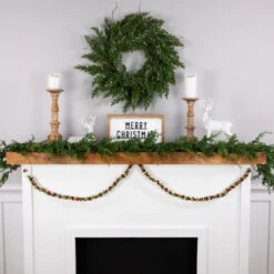 Northlight 5' Green, Gold And Red Jingle Bell Christmas Garland, Unlit -Northlight northlight ys28302 styled20on20fireplace202 96905.1686143934