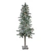 Northlight 5ft Pre-Lit Flocked Woodland Alpine Artificial Christmas Tree - Clear Lights -Northlight northlight yt8558 fk 42798.1588397015