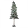 Northlight 6' Lightly Flocked Glittered Woodland Alpine Artificial Christmas Tree - Clear Lights -Northlight northlight yt8658 fk 16518.1588396977