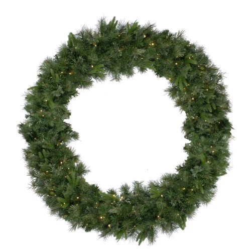 Northlight Pre-Lit Ashcroft Cashmere Pine Commercial Artificial Christmas Wreath - 60-Inch, Warm White Lights 3 Northlight Pre-Lit Ashcroft Cashmere Pine Commercial Artificial Christmas Wreath - 60-Inch, Warm White Lights