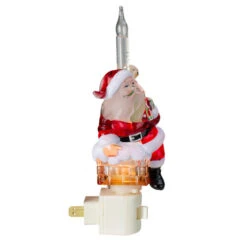 Northlight 7" Santa Claus In Chimney Christmas Bubble Night Light