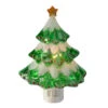 Northlight 5.5" Green And White Beaded Frosted Christmas Tree Night Light -Northlight northlightct 70 636 107 42041.1588369270