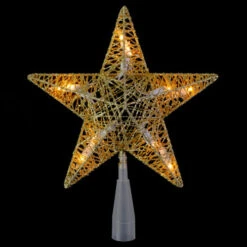 Northlight 9.5" Lighted 5 Point Gold Wire Star Christmas Tree Topper - Clear Lights -Northlight northlightct 74 861 107 3 77145.1588402834