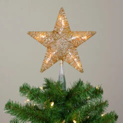Northlight 9.5" Lighted 5 Point Gold Wire Star Christmas Tree Topper - Clear Lights -Northlight northlightct 74 861 107 4 52349.1588402834